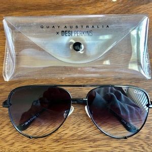 Quay x Desi Perkins Black Fade High Key Sunglasses